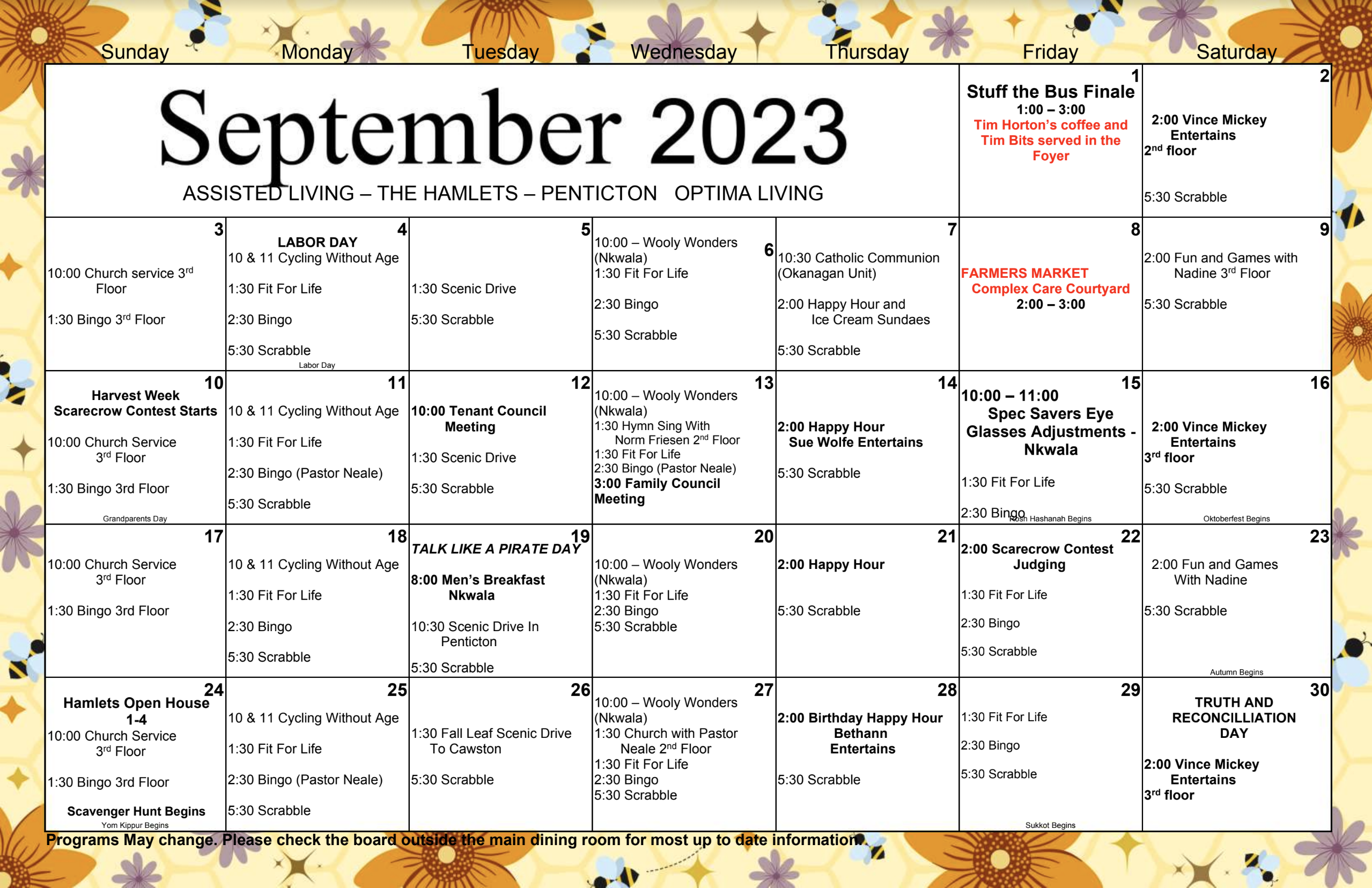 penticton september assisted living events